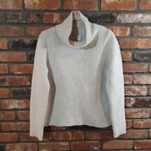 La Vie by Rebecca Taylor Textured Funnel Neck Sweater Coastal Grandma Women's L